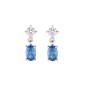ORECCHINI PRINCESS ZIRCONE OVALE BLU DONNA AMEN 