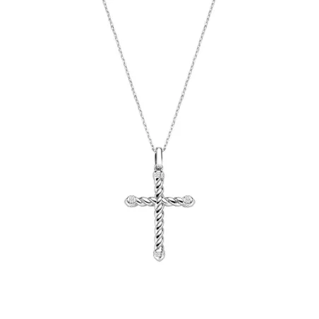 Collana in Ottone Rodiato Croce Intrecciata Donna Amen - category_name - XDMG De Marchi Gianotti