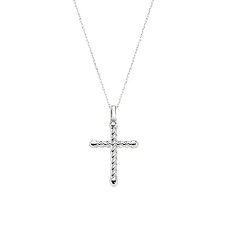 Collana in Ottone Rodiato Croce Intrecciata Donna Amen