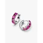 Orecchini Cerchi Cristalli Rosa Scuro Donna Pandora