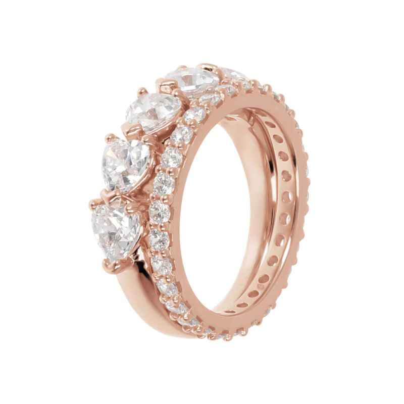 Anello Set Anelli con cuori e zirconi M12 Donna Bronzallure Anello Set Anelli con cuori e zirconi M12 Donna Bronzallure