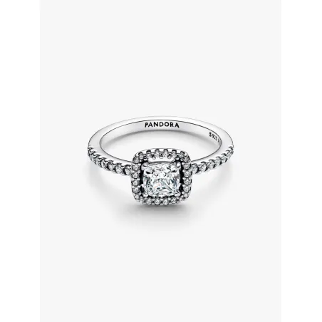 Anello Punto Luce Quadrato e Pavé mis.48 Donna Pandora