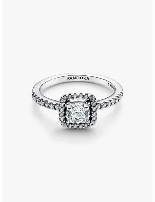 Anello Punto Luce Quadrato e Pavé mis.60 Donna Pandora