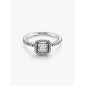 Anello Punto Luce Quadrato e Pavé mis.60 Donna Pandora Anello Punto Luce Quadrato e Pavé mis.60 Donna Pandora