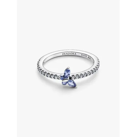 Anello Farfalla Luminosa  Blu mis.60 Donna Pandora