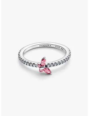 Anello Farfalla Luminosa Rosa mis.54 Donna Pandora