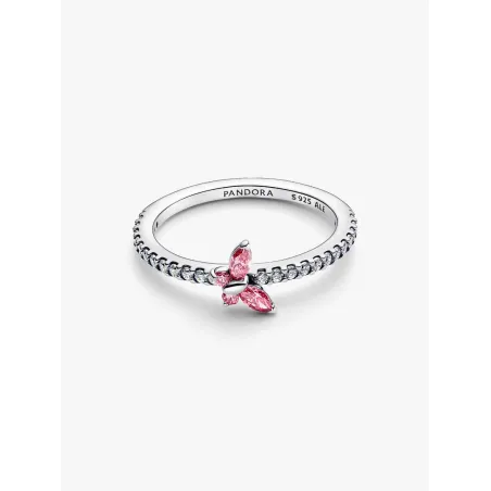 Anello Farfalla Luminosa Rosa mis.54 Donna Pandora