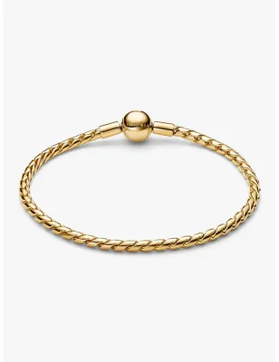 Bracciale Maglia Spiga Chiusura Sfera Placcato Oro cm.20 Pandora
