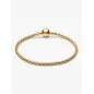 Bracciale Maglia Spiga Chiusura Sfera Placcato Oro cm.20 Pandora