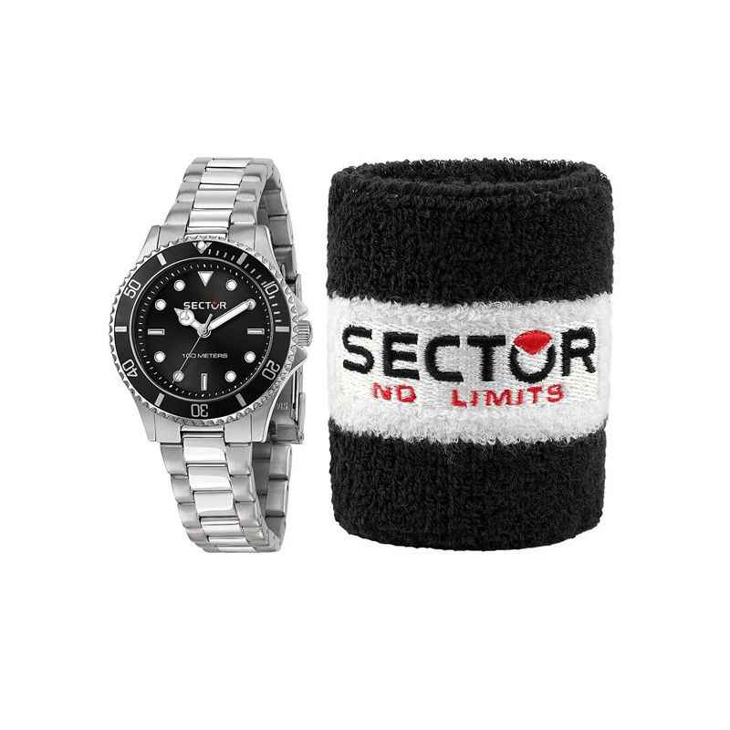 Orologio Nero 230 Diver Clasp Polsiera 35mm Donna Sector Orologio Nero 230 Diver Clasp Polsiera 35mm Donna Sector