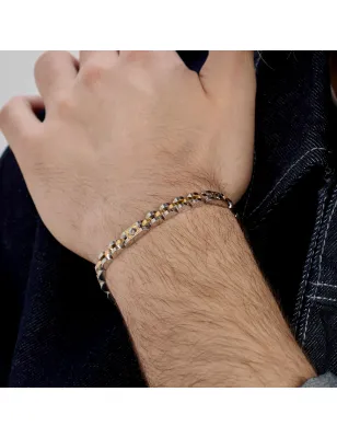Bracciale Riptide Finitura Pvd Oro con Elementi a Vite Uomo Brosway