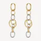 Orecchini Lunghi Bicolore con Cerchi Intersecati Donna Brosway Orecchini Lunghi Bicolore con Cerchi Intersecati Donna Brosway