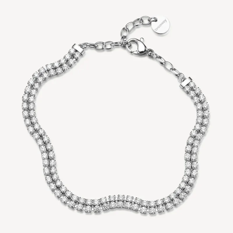 Bracciale Desideri Doppiofilo con Zirconi Bianchi Donna Brosway Bracciale Desideri Doppiofilo con Zirconi Bianchi Donna Brosway