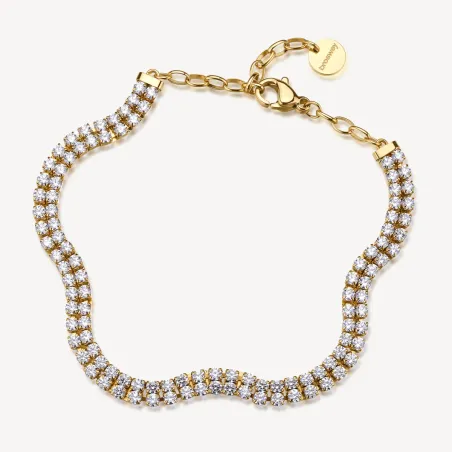 Bracciale Desideri Doppiofilo Dorato con Zirconi Bianchi Donna Brosway - category_name - XDMG De Marchi Gianotti