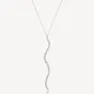 Collana Lunga Pendente a S con Zirconi Bianchi Donna Brosway