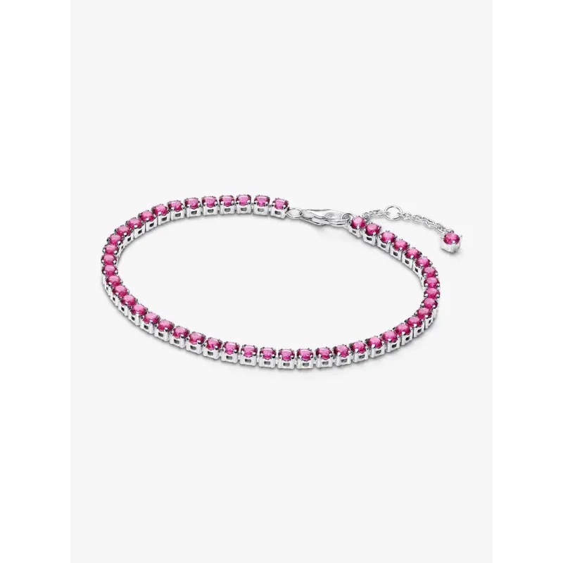 Bracciale Tennis Cristalli Rosa Scuro cm.16 Donna Pandora Bracciale Tennis Cristalli Rosa Scuro cm.16 Donna Pandora