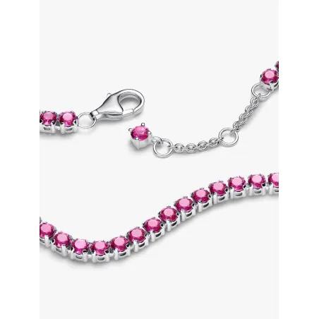 Bracciale Tennis Cristalli Rosa Scuro cm.16 Donna Pandora