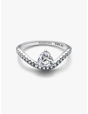 Anello Onda con Cuore Luminoso e Pavé mis.54 Donna Pandora