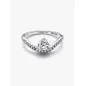 Anello Onda con Cuore Luminoso e Pavé mis.54 Donna Pandora Anello Onda con Cuore Luminoso e Pavé mis.54 Donna Pandora
