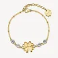 Bracciale Dorato Chakra Portafortuna con Quadrifoglio Donna Brosway