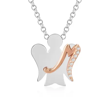 Collana Angelo con Lettera M Donna Roberto Giannotti