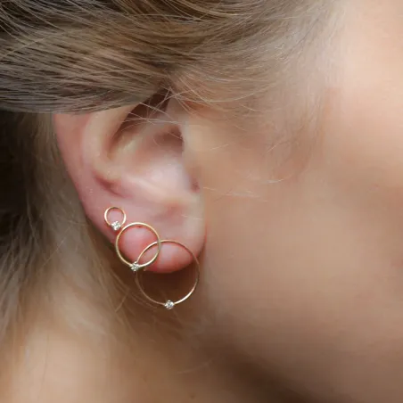 Monorecchino Filodamore Cerchio Diamante OR37GBT Donna Rubinia
