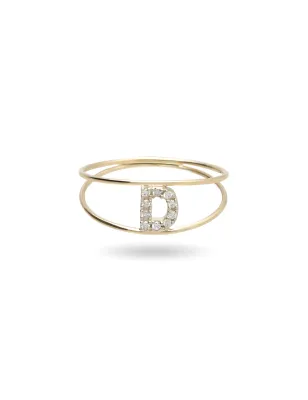 Anello Doppio Filodamore Iniziale AN351GBBT Donna Rubinia - category_name - XDMG De Marchi Gianotti