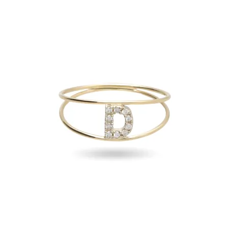 Anello Doppio Filodamore Iniziale AN351GBBT Donna Rubinia - category_name - XDMG De Marchi Gianotti