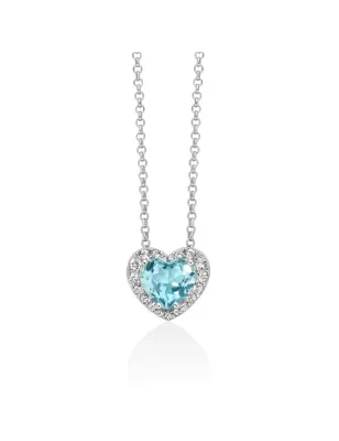 Collana Cuore Medio Topazio Azzurro CLD5434 Donna Miluna - category_name - XDMG De Marchi Gianotti