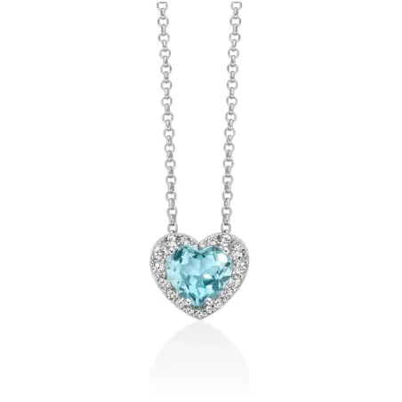 Collana Cuore Medio Topazio Azzurro CLD5434 Donna Miluna - category_name - XDMG De Marchi Gianotti