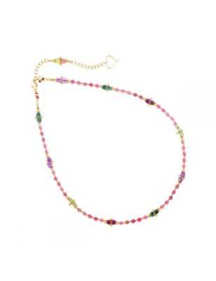 GIROCOLLO TORMALINA ROSA E PIETRE DONNA MAMAN ET SOPHIE TORMALINA E ACQUAMARINA - category_name - XDMG De Marchi Gianotti