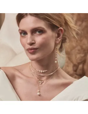 GIROCOLLO ONDA BIANCA SETTE PERLE DONNA MAMAN ET SOPHIE