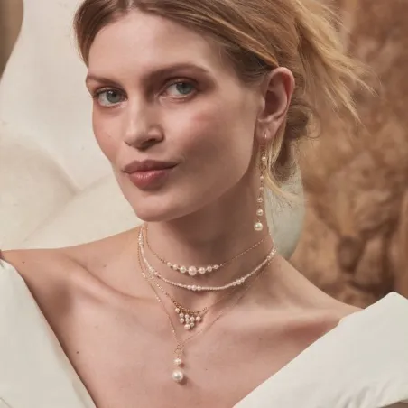 GIROCOLLO ONDA BIANCA SETTE PERLE DONNA MAMAN ET SOPHIE