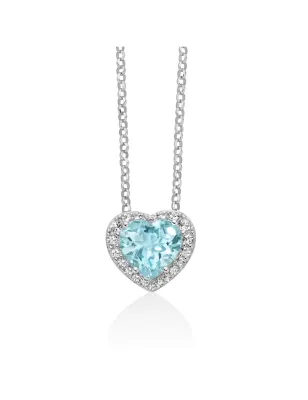 Collana Cuore Grande Topazio Azzurro CLD5435 Donna Miluna - category_name - XDMG De Marchi Gianotti
