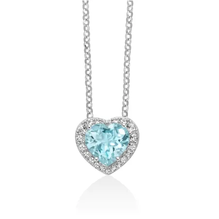 Collana Cuore Grande Topazio Azzurro CLD5435 Donna Miluna - category_name - XDMG De Marchi Gianotti