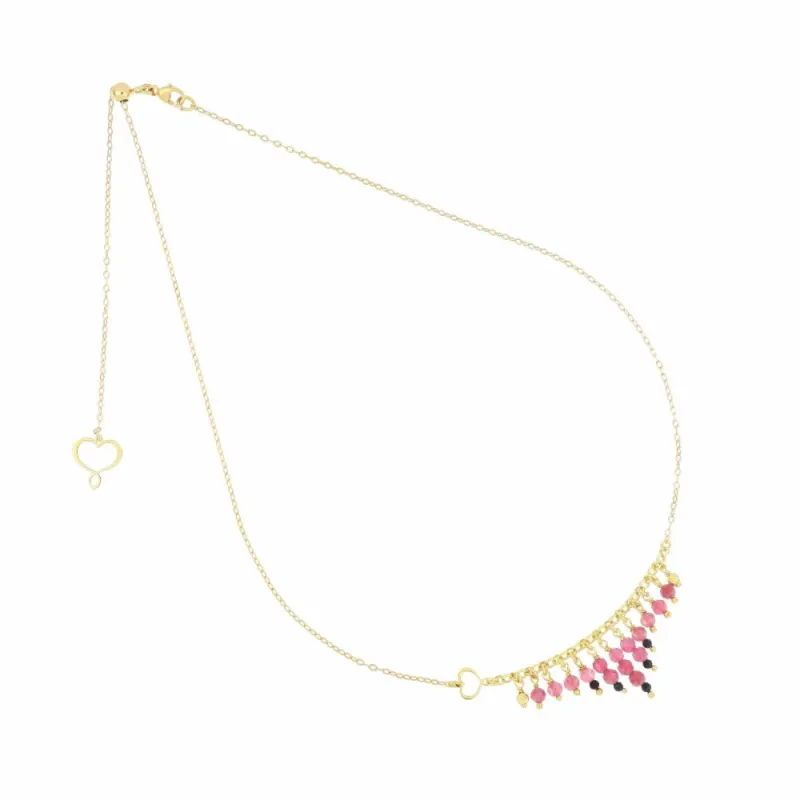 Girocollo Frange Tormalina rosa Donna Maman et Sophie