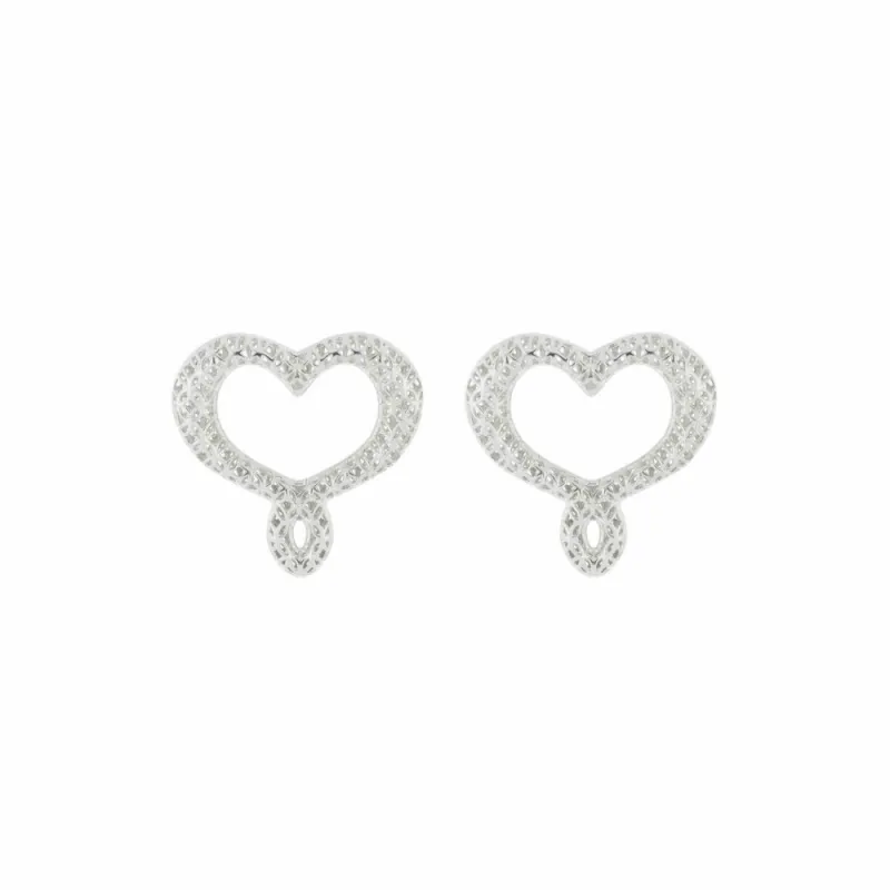 Orecchini lobo Cuore tramato argentato Donna Maman et Sophie Orecchini lobo Cuore tramato argentato Donna Maman et Sophie