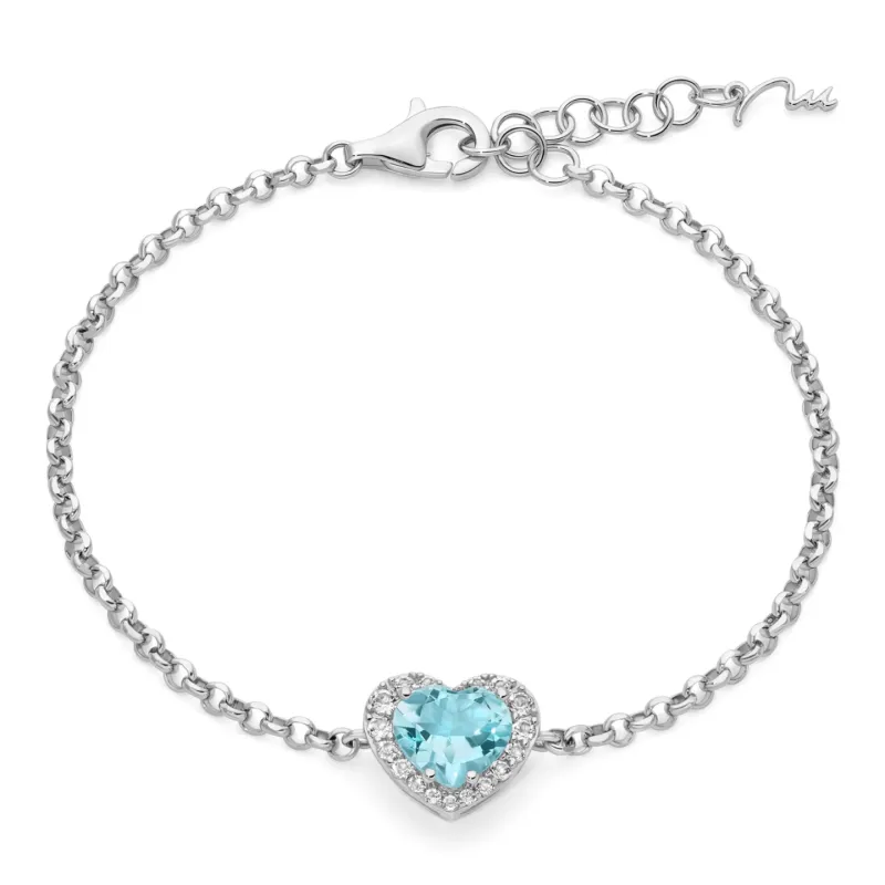 Bracciale Gemma del Cielo Cuore Medio BRD1253 Donna Miluna Bracciale Gemma del Cielo Cuore Medio BRD1253 Donna Miluna