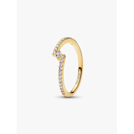 Anello Dorato Pavé Fascia Asimmetrica mis.54 Donna Pandora - category_name - XDMG De Marchi Gianotti