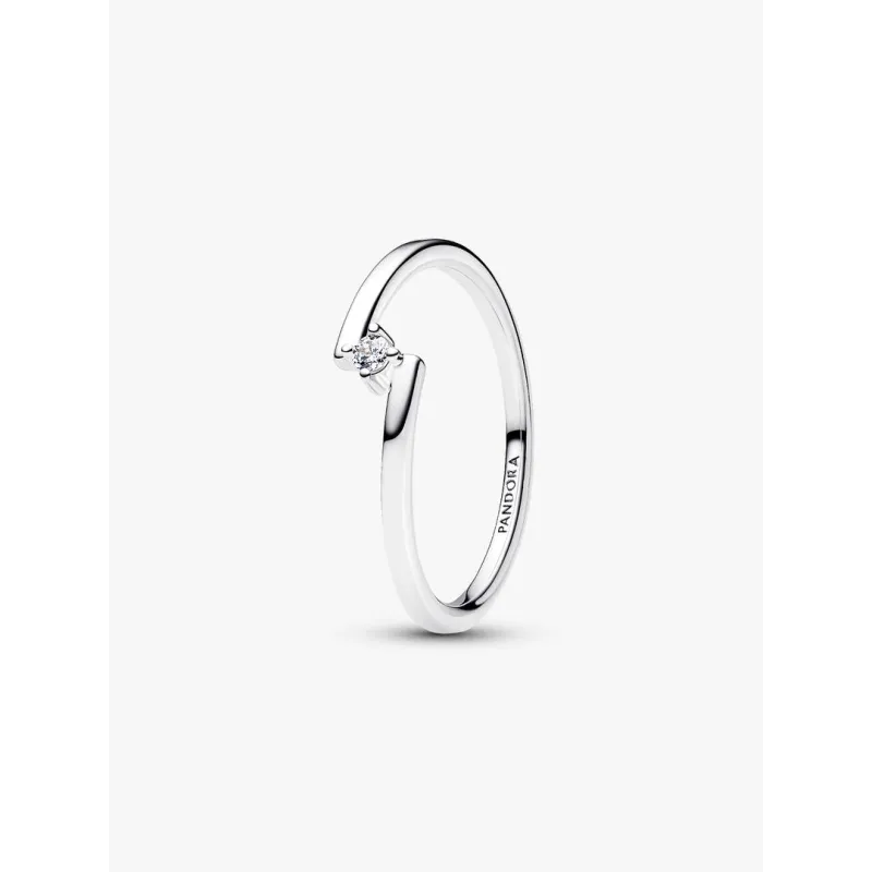 Anello Solitario Fascia Asimmetrica mis.48 Donna Pandora Anello Solitario Fascia Asimmetrica mis.48 Donna Pandora