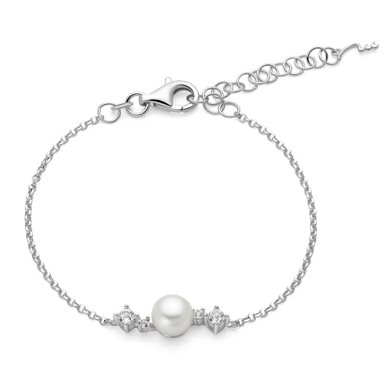 Bracciale Andromeda Perla Bottone e Topazi PBR3750 Donna Miluna Bracciale Andromeda Perla Bottone e Topazi PBR3750 Donna Miluna