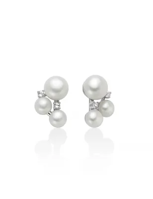 Orecchini Perle Bottone Cluster e Topazi PER2890 Donna Miluna - category_name - XDMG De Marchi Gianotti