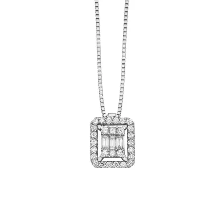 Collana Pendente Rettangolare Diamanti CLD4382 Donna Miluna - category_name - XDMG De Marchi Gianotti
