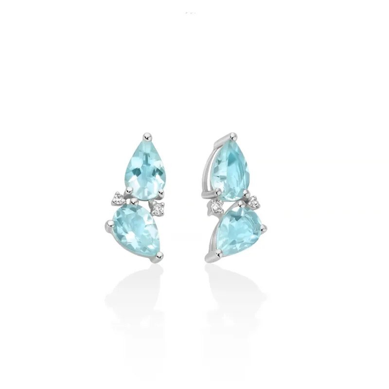Orecchini Acquamarine Goccia e Diamanti ERD3308 Donna Miluna Orecchini Acquamarine Goccia e Diamanti ERD3308 Donna Miluna