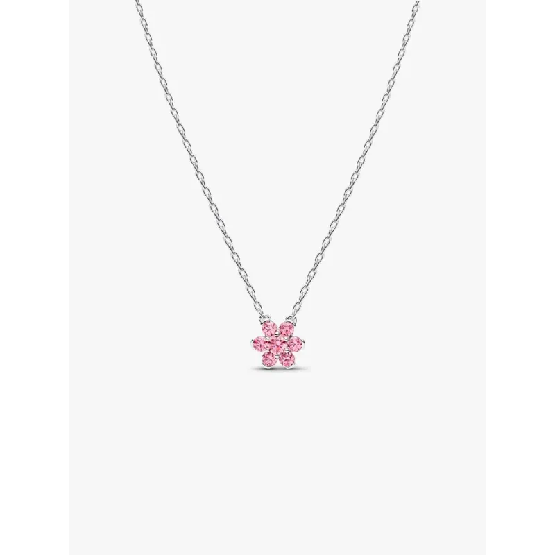 Collana Fiore Luminoso Rosa Donna Pandora Collana Fiore Luminoso Rosa Donna Pandora
