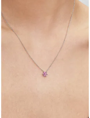 Collana Fiore Luminoso Rosa Donna Pandora