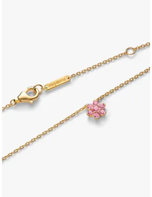 Collana Dorata Fiore Luminoso Rosa Donna Pandora