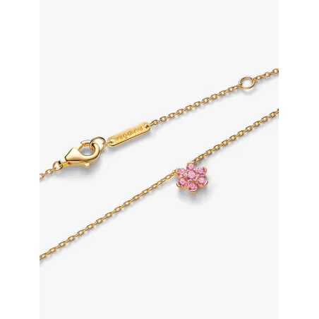 Collana Dorata Fiore Luminoso Rosa Donna Pandora