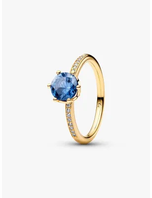 Anello Dorato Corona Scintillante Pietra Blu mis.54 Donna Pandora - category_name - XDMG De Marchi Gianotti