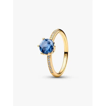 Anello Dorato Corona Scintillante Pietra Blu mis.54 Donna Pandora - category_name - XDMG De Marchi Gianotti